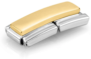 Nomination Classic DOUBLE ENGRAVED Steel And Bonded Yellow Gold CUSTOM Smooth Plate Charm 030710/01 - alternate view 3