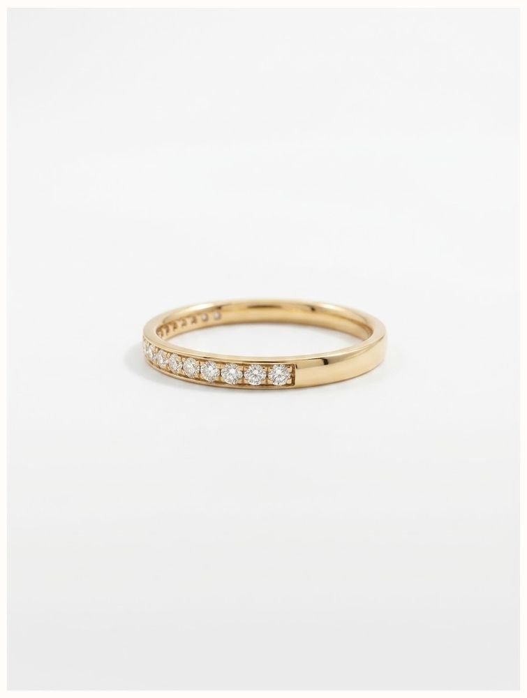 James Moore & Co 0.20ct Round Brilliant Natural Diamond 18ct Yellow Gold Half Eternity Ring J7928 - alternate view 2