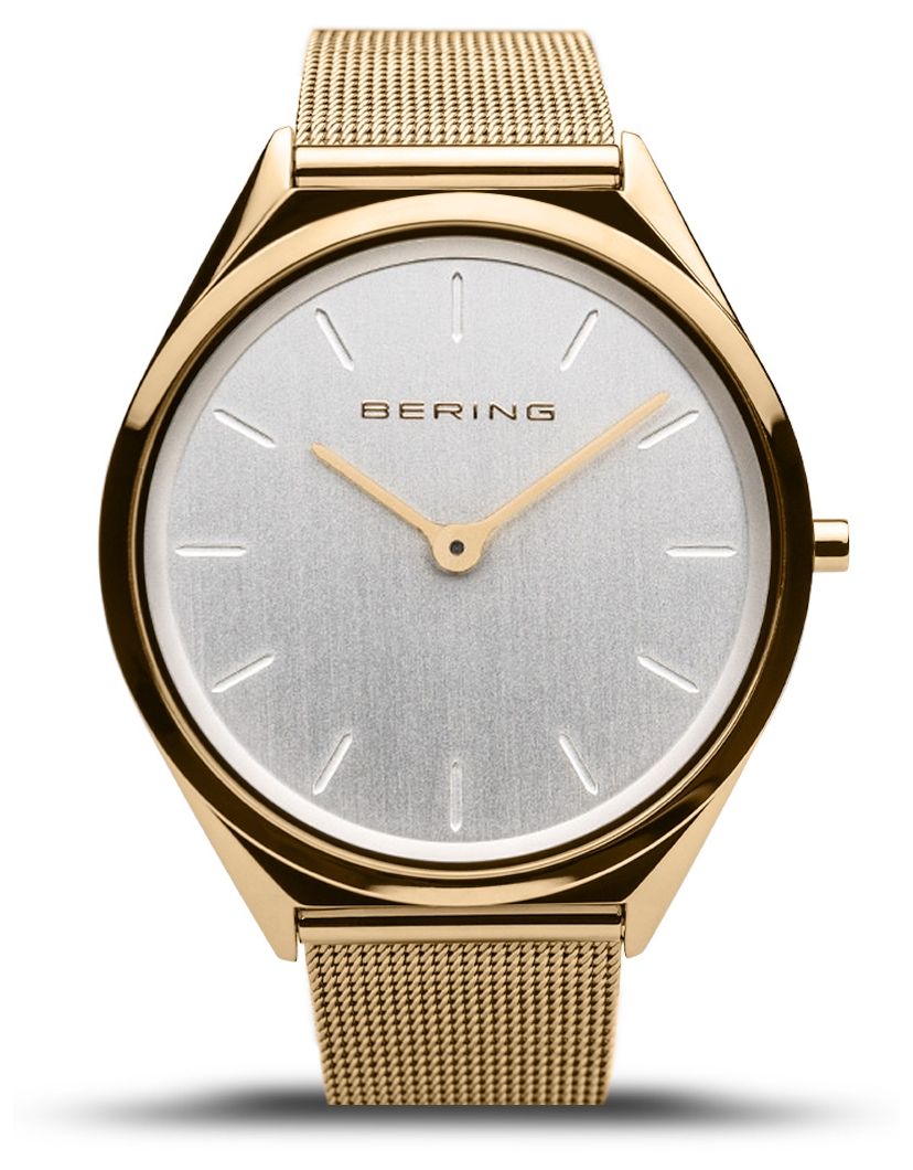 Bering 17039-334 | Unisex | Ultra-Slim | Gold Mesh Bracelet Watch