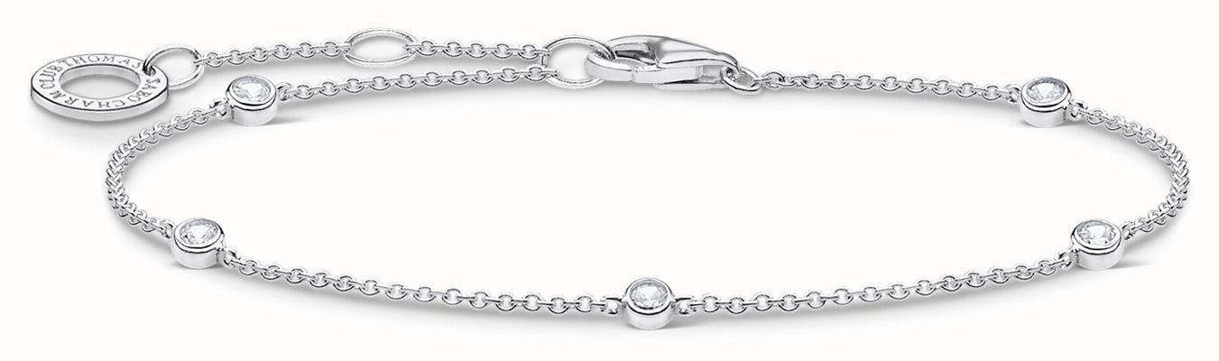 Thomas Sabo Silver Stones Bracelet | 925 Sterling Silver | 16-19cm A1999-051-14-L19V