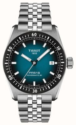 Tissot PR516 Powermatic 80 (38mm) Blue Gradient Dial / Stainless Steel Bracelet T1494071104100