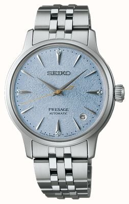 Seiko Presage ‘Frozen Skydiving’ Diamond Cocktail Time (34mm) Light Blue Dial / Stainless Steel Bracelet SRPL61J1