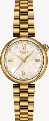 Tissot Desir Diamond Quartz (28mm) Mother of Pearl Dial / Gold PVD Stainless Steel Bracelet T1520103311800