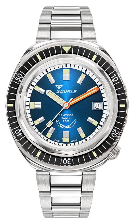 Squale 2001BKBL.AC 2001 Sunray Blue Automatic Professional Watch