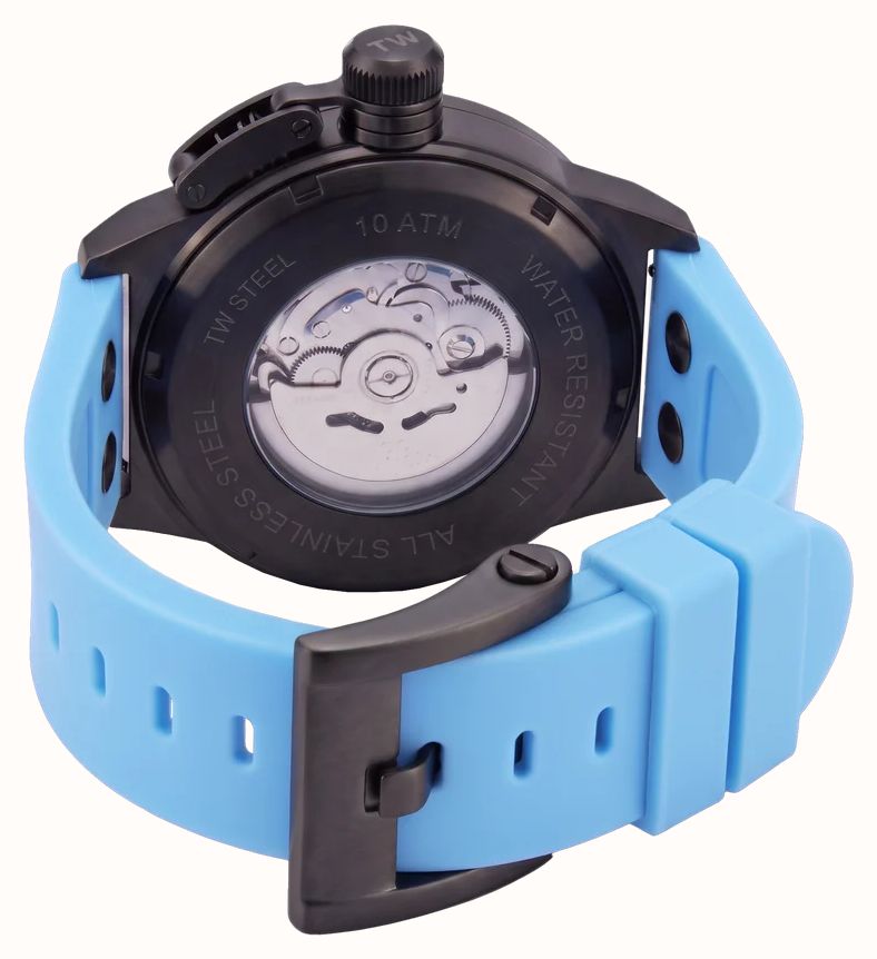 TW Steel Canteen Automatic (45mm) Light Blue Dial / Light Blue Silicone Strap Watch CS128 - alternate view 4