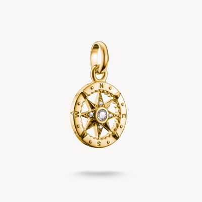 Thomas Sabo Charm Pendant Compass With Stones Connect Silver CC1261-414-14