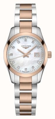 LONGINES Conquest Classic (29.5mm) Mother-of-Pearl Dial / Two-Tone Stainless Steel Bracelet L22863877