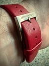 Customer picture of Mondaine Genuine Leather Strap - Red - (18mm) FE311830Q5