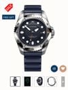 Customer picture of Victorinox Dive Pro Quartz (43mm) Blue Dial / Blue Rubber Strap Watch 241991