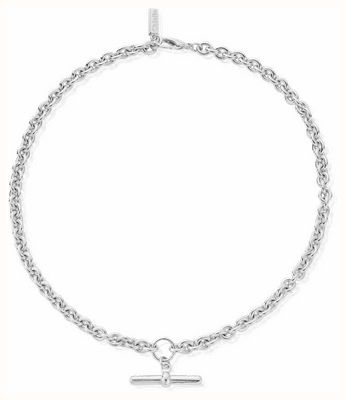 ChloBo Anchor Chain T-Bar Sterling Silver Necklace CC-S-NE-24-S1
