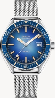 DOXA SUB 200 II Caribbean (44mm) Blue Gradient Dial / Stainless Steel Mesh Bracelet 795.10.201.10