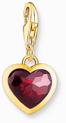 Thomas Sabo Gold-plated Red Heart Charm Pendant 2094-414-10