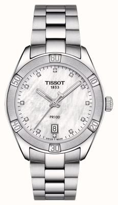 Tissot PR 100 Sport Chic Diamond (36mm) Mother of Pearl Dial / Stainless Steel T1019101111600