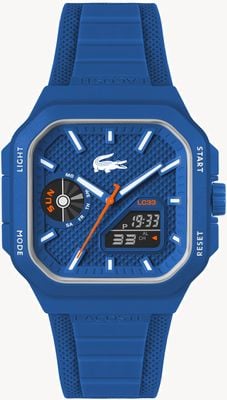 Lacoste LC33 Square Multi-function (35mm) Blue Dial / Blue Silicone Strap 2011504