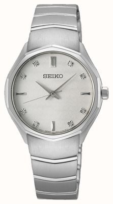 Seiko Caprice Diamond (30mm) White Dial / Stainless Steel Bracelet SUR615P1