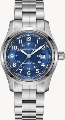 Hamilton Khaki Field Automatic (42mm) Navy Blue Sunray Dial / Stainless Steel Bracelet H70605140