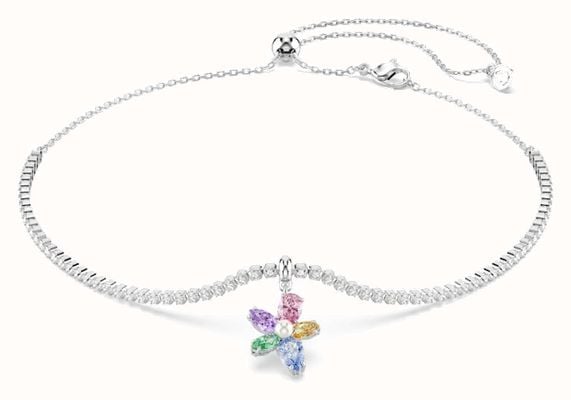 Swarovski x Ariana Grande Flower Mixed-Cut Rhodium-Plated Choker 5749189