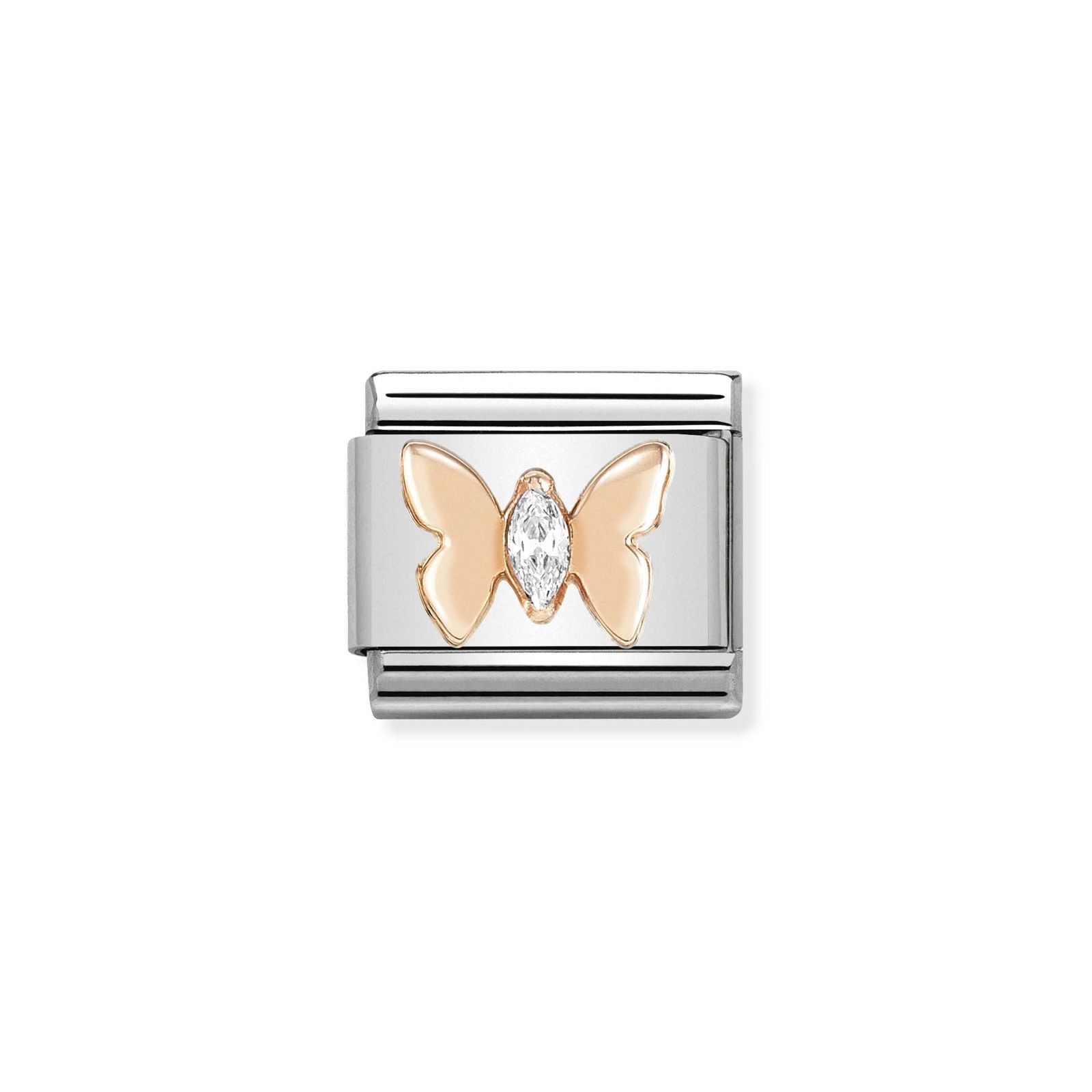 Nomination 430305/19 Classic Butterfly 9ct Rose Gold & Steel Jewellery