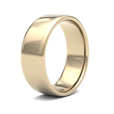James Moore Wedding Rings | 9ct Yellow Gold | 7mm | Light | Soft Court | AG_7GLS-9Y