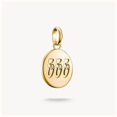 Thomas Sabo Charm pendant angel number 555 with stones Connect gold-plated CC1252-414-14