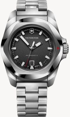 Victorinox I.N.O.X. Quartz (41mm) Black Dial / Stainless Steel Bracelet 242030