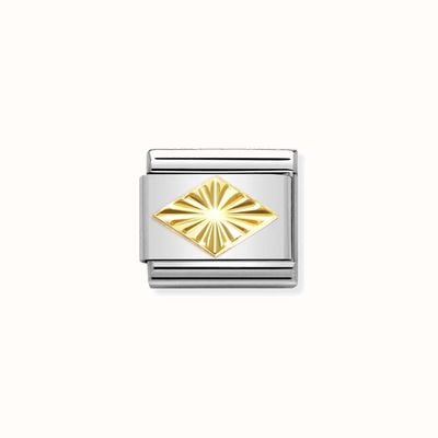 Nomination Composable Classic SYMBOLS RHOMBUS Steel and Bonded Yellow Gold 030149/54