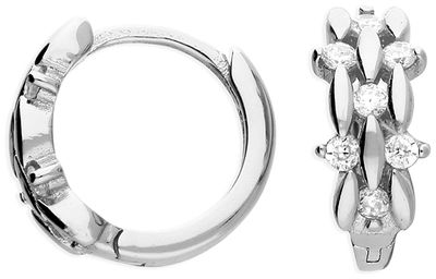 CME Leicester Limited Sterling Silver CZ 3 Strand Huggie H6084/S