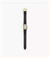 Fossil Harlow 27 mm Three-Hand Black Leather Watch and Bracelet Set ES5526SET - alternate view 6