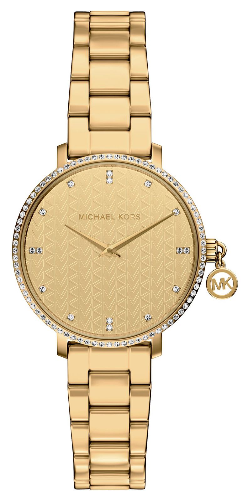 Michael Kors MK7572 Pyper Crystal (32mm) Gold Patterned Dial Watch