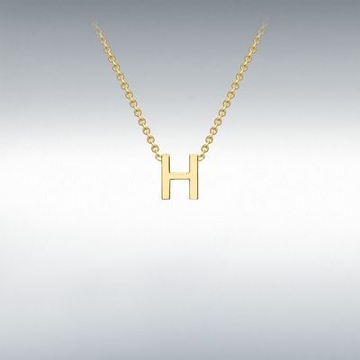 IBB 9ct Y/g Fine Initial Necklace H 1.19.0157