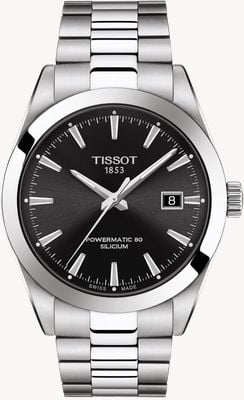 Tissot Gentleman Powermatic 80 Silicium (40mm) Black Dial / Stainless Steel T1274071105100