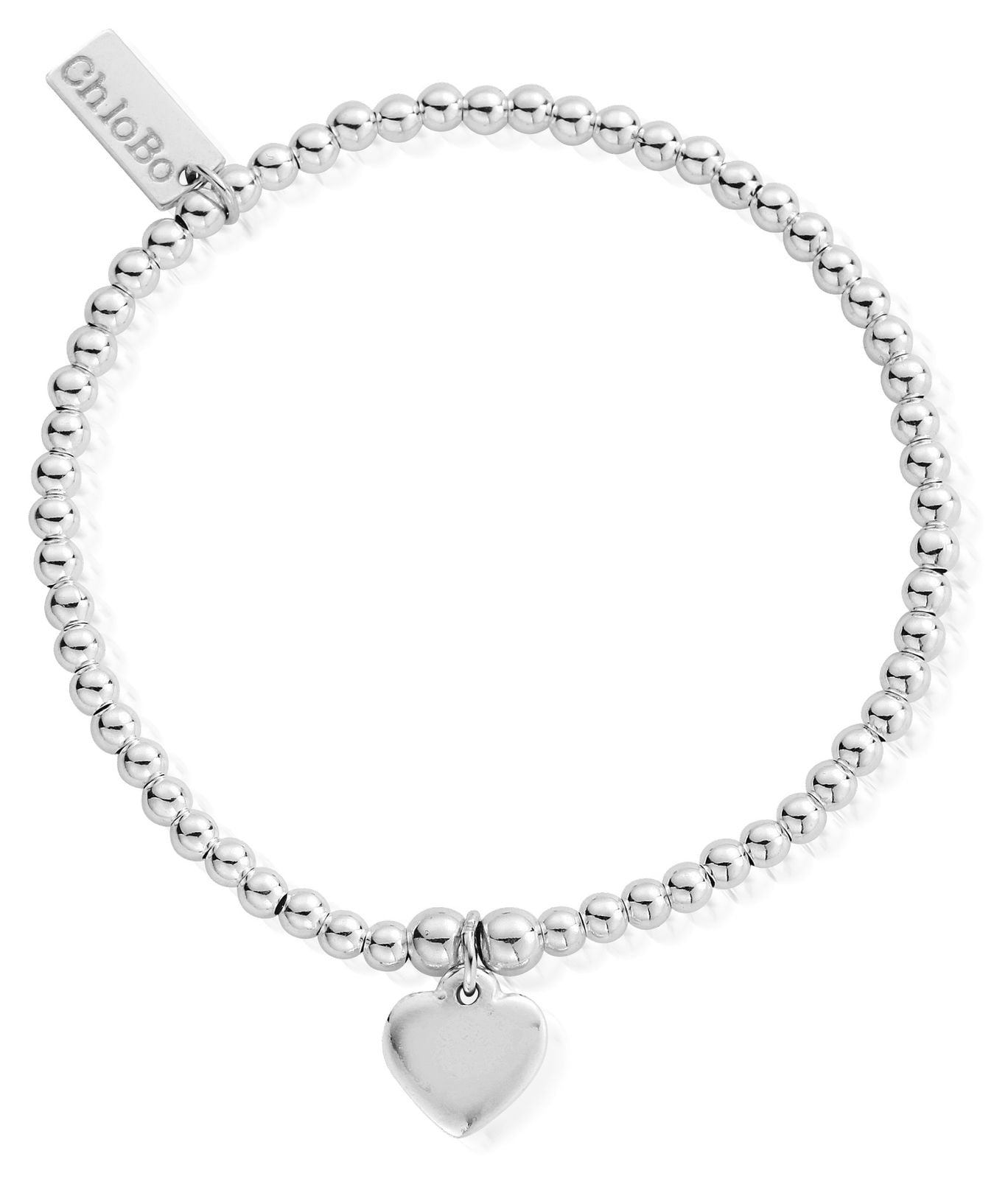 ChloBo SBCC024 Sterling Silver Cute Charm Heart Bracelet Jewellery