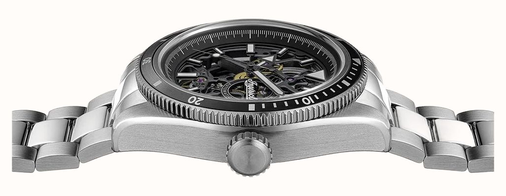 Ingersoll THE BUCK Automatic (43mm) Black Skeleton Dial / Stainless Steel Bracelet I18001 - alternate view 3