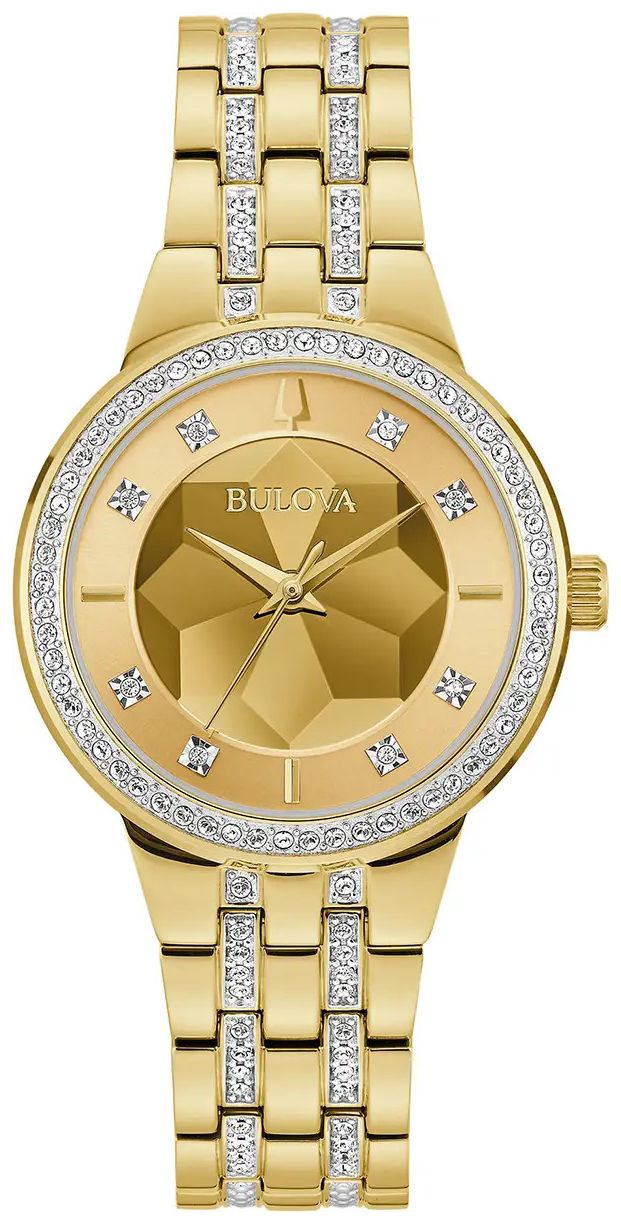 Bulova 97L176 Phantom Crystal (32mm) Gold Dial / Gold PVD Watch