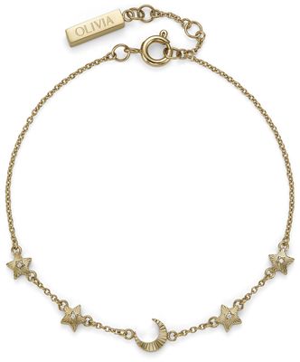 Olivia Burton Celestial Mini North Star And Moon Gold Plated Bracelet 24100624