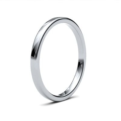 James Moore Wedding Rings | 9ct White Gold | 2mm | Medium | Soft Court | AG_2LMS-9W