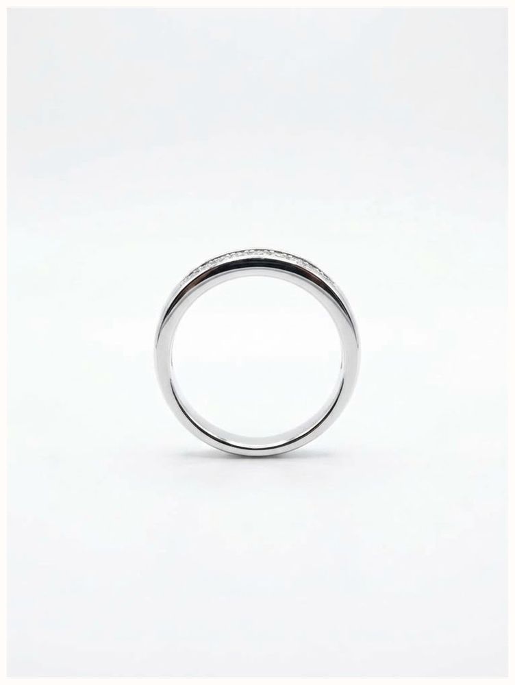 0.52ct Princess Natural Diamond 9ct White Gold Half Eternity Ring LFS1700-W - alternate view 3
