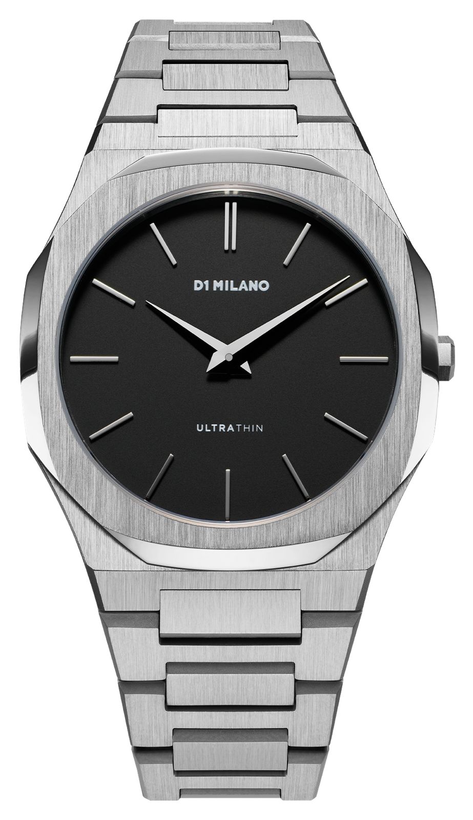 D1 Milano UTBJ40 Ultra Thin Re-Silver (40mm) Matte Black Watch
