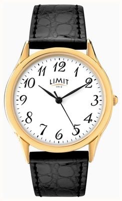 Limit Classic Quartz (34mm) White Dial / Black PU Leather Strap 5066