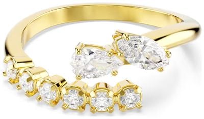 Swarovski Mesmera Open Ring, Mixed Cuts, White, 18K Gold Finish, Size 52 5747984