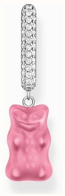 Thomas Sabo x HARIBO Pink Goldbear Crystal Set Sterling Silver Single Hoop Earring CR727-052-9