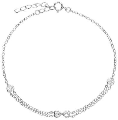 Sterling Silver Mini Heart And Infinty Bracelet H6991/S
