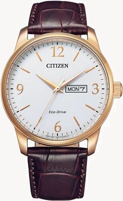 Citizen Men's Eco-Drive White Dial Brown Leather Strap BM8553-16A