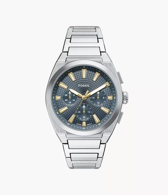 Fossil Everett 44 mm Chronograph Stainless Steel FS6175