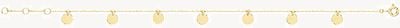 Treasure House 9ct Yellow Gold Disc Charm Bracelet BR628