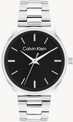 Calvin Klein CK Linked (41mm) Textured Black Dial / Stainless Steel Bracelet 25200500