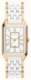 Fossil Raquel 26 mm Three-Hand Date Gold-Tone Stainless Steel & White Ceramic Fossil Watch CE1136