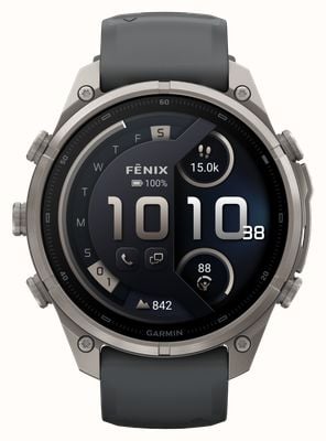 Garmin Fenix 9 Pro InReach 47mm Premium GPS Smartwatch - Titanium With Graphite/Black Silicone Watch 010-04336-21