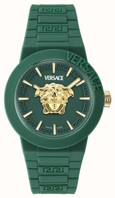 Versace Men's V-POP SPECIAL (43mm) Green Dial / Green Silicone Strap VEEFA0224