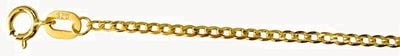 9ct Solid Yellow Ultra Fine Flat Curb 18" Chain SUFC-150-9Y-18